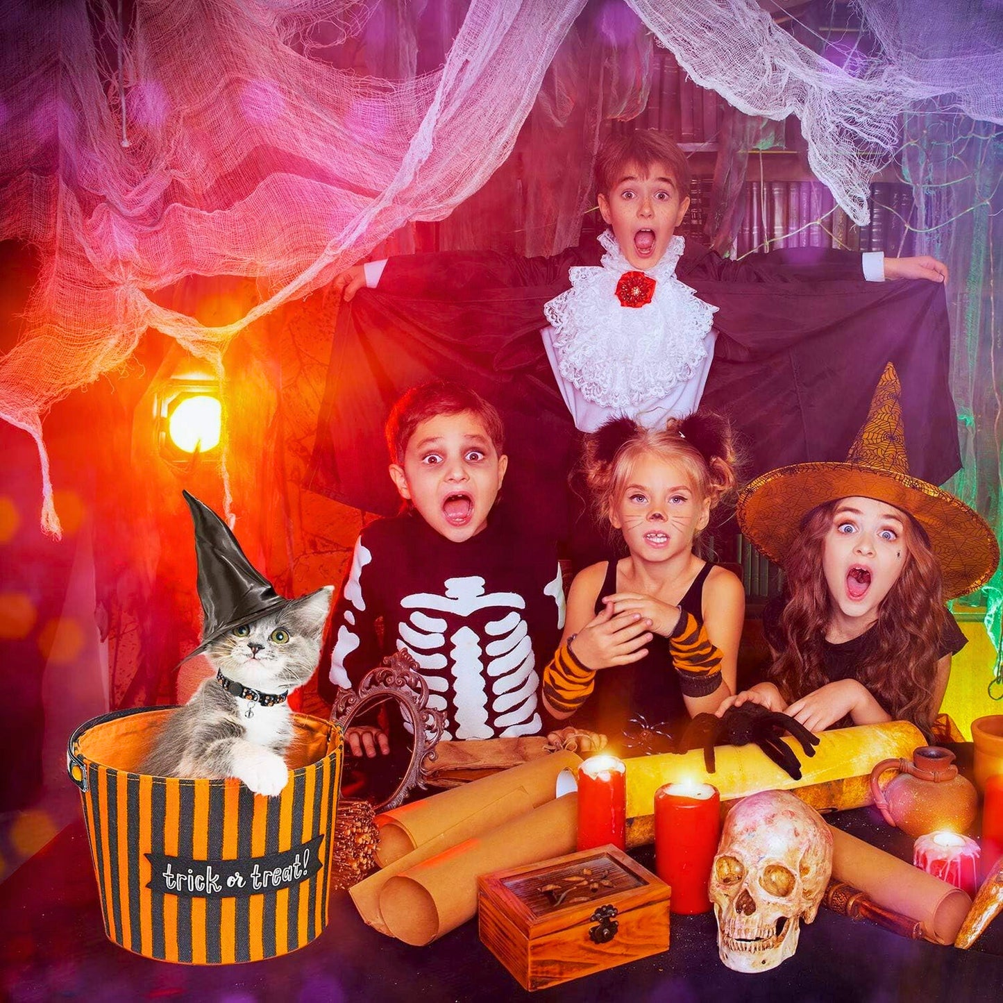 Spooky Whiskers™ Halloween Cat Collar with Safety Buckle & Bell - FREE Shipping!