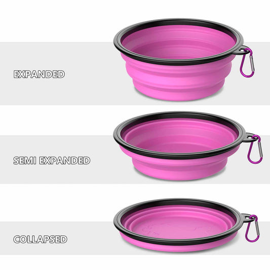 Travel Buddy Portable Dog Bowl Set 5 Pack - FAST & FREE US Shipping!