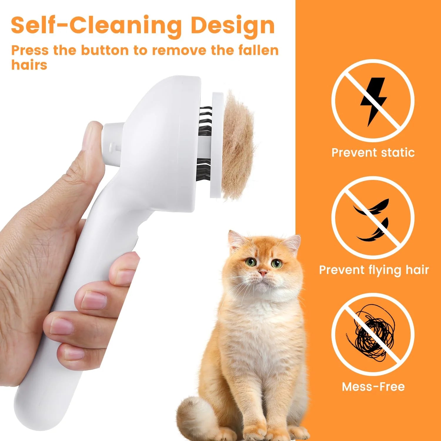 3-in-1 Rechargeable Cat & Dog Steam Brush – Grooming, Massage & Hair Removal - FREE Shipping