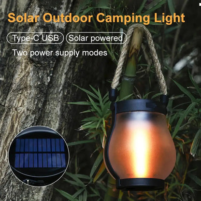 SolarGlow™ Flame Rope Rechargeable Lantern