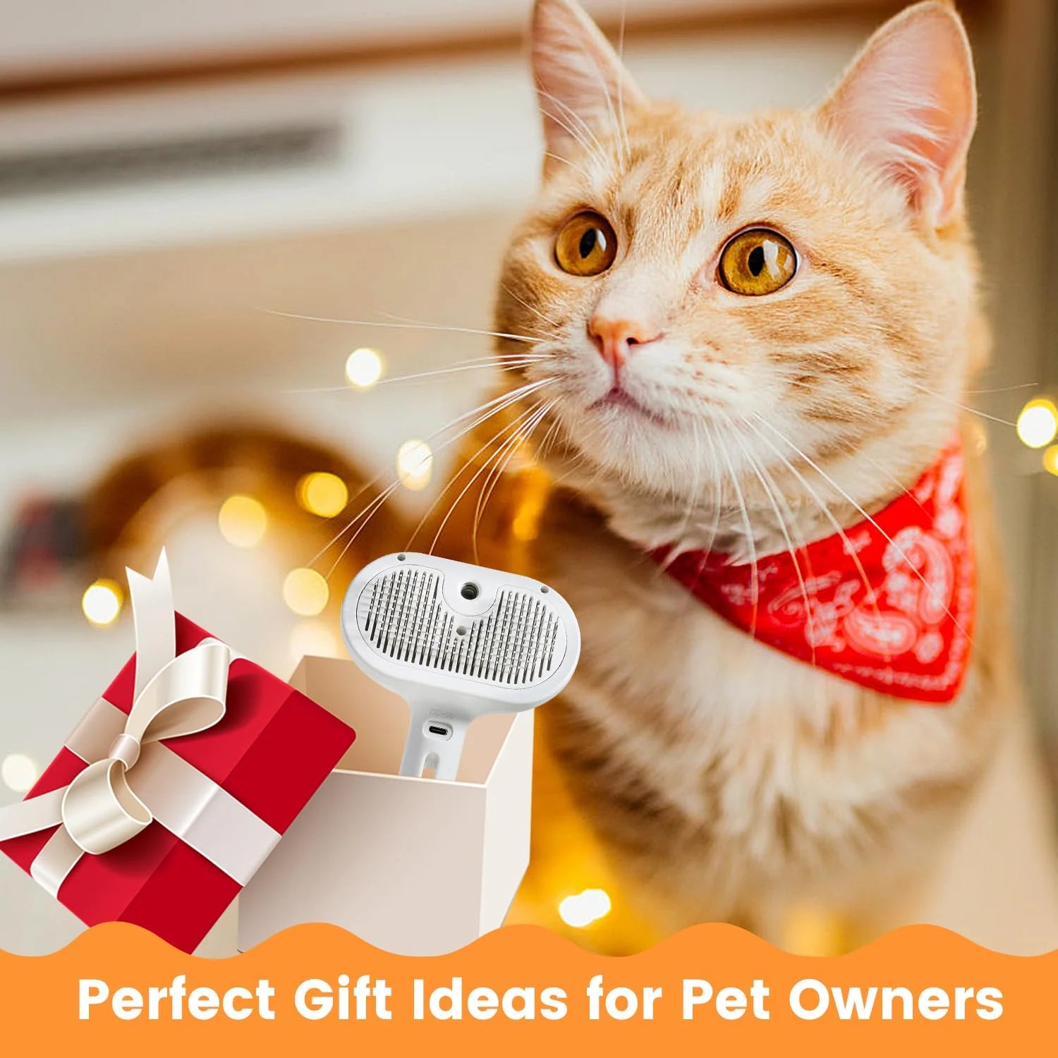 3-in-1 Rechargeable Cat & Dog Steam Brush – Grooming, Massage & Hair Removal - FREE Shipping