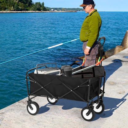 Heavy-Duty Folding Utility Wagon – 235 lb Capacity, All-Terrain Wheels - FAST & FREE US Shipping!