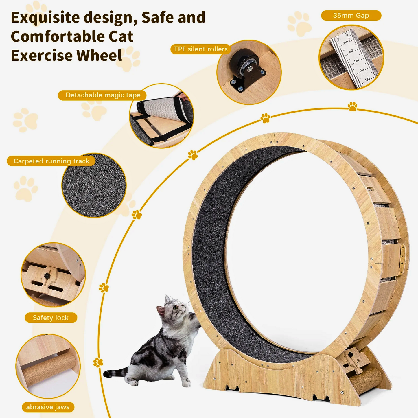 Fit Feline XL Cat Treadmill Wheel - FAST & FREE US Shipping!