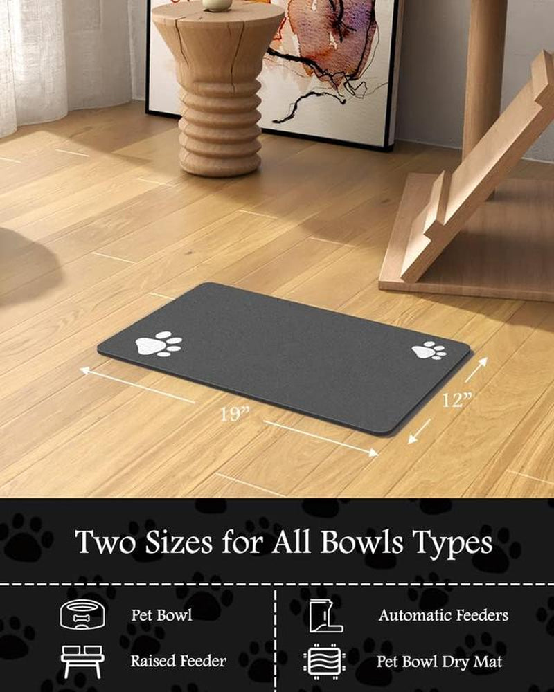 Absorbent Pet Feeding Mat – Quick-Dry Dog Mat for Food & Water Bowls, No-Stain, Non-Slip Mat for Messy Drinkers 