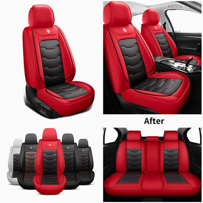 CorsaLux™ Elegant Leather Car Seat Covers - FAST & FREE US Shipping!