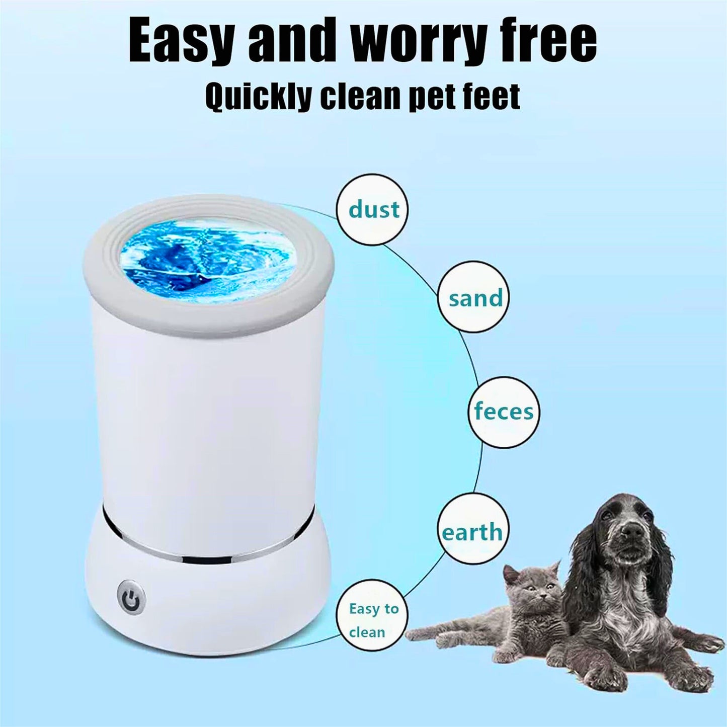 PawWash Pro™ Automatic Pet Paw Cleaner - FREE Shipping