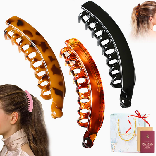 Large Banana Hair Clip – Non-Slip Strong Hold for Thick or Thin Hair - FAST & FREE US Shipping!