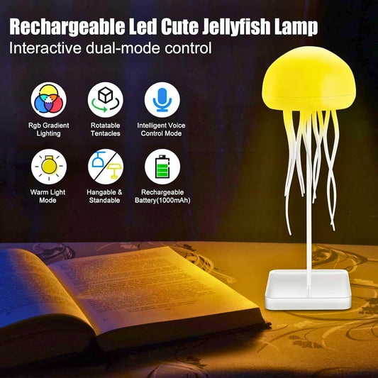 Jellyfish Night Light – LED Lamp with Voice Control - FAST & FREE US Shipping!