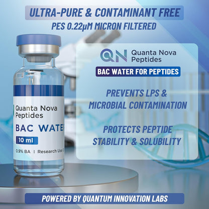 Bacteriostatic Water for Peptide Reconstitution – 4 Pack (10mL Each) Sterile Diluent