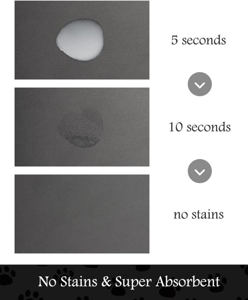 Absorbent Pet Feeding Mat – Quick-Dry Dog Mat for Food & Water Bowls, No-Stain, Non-Slip Mat for Messy Drinkers 