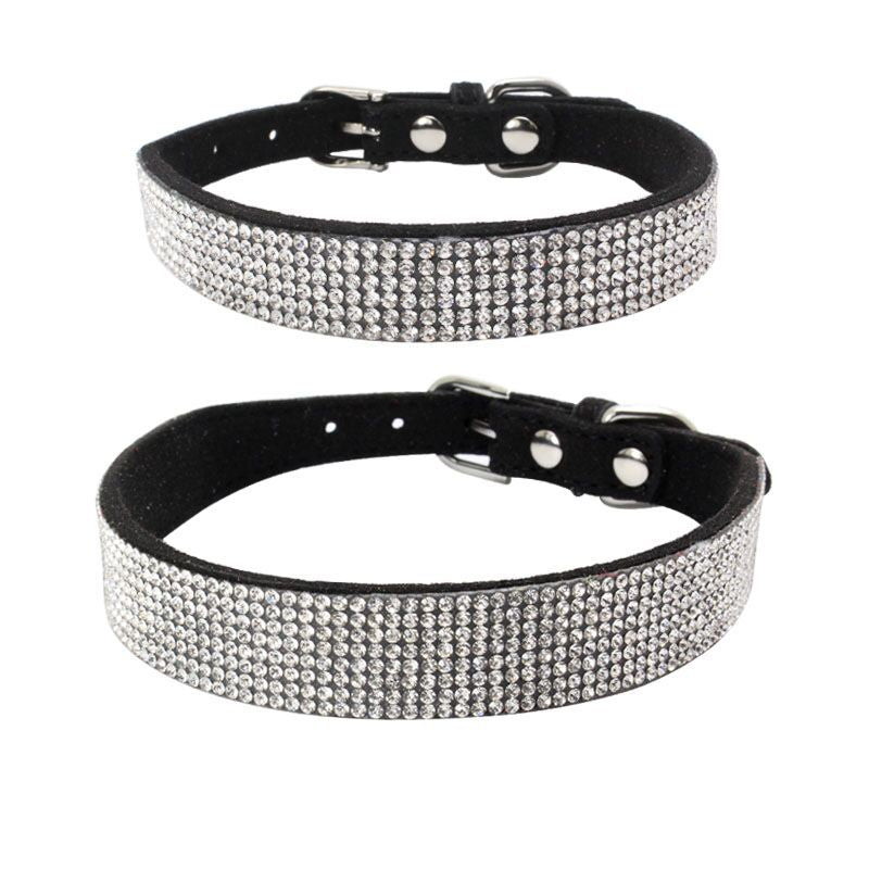 🐾 Adjustable Suede Leather Dog Collar & Leash Set