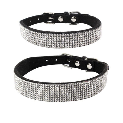 🐾 Adjustable Suede Leather Dog Collar & Leash Set