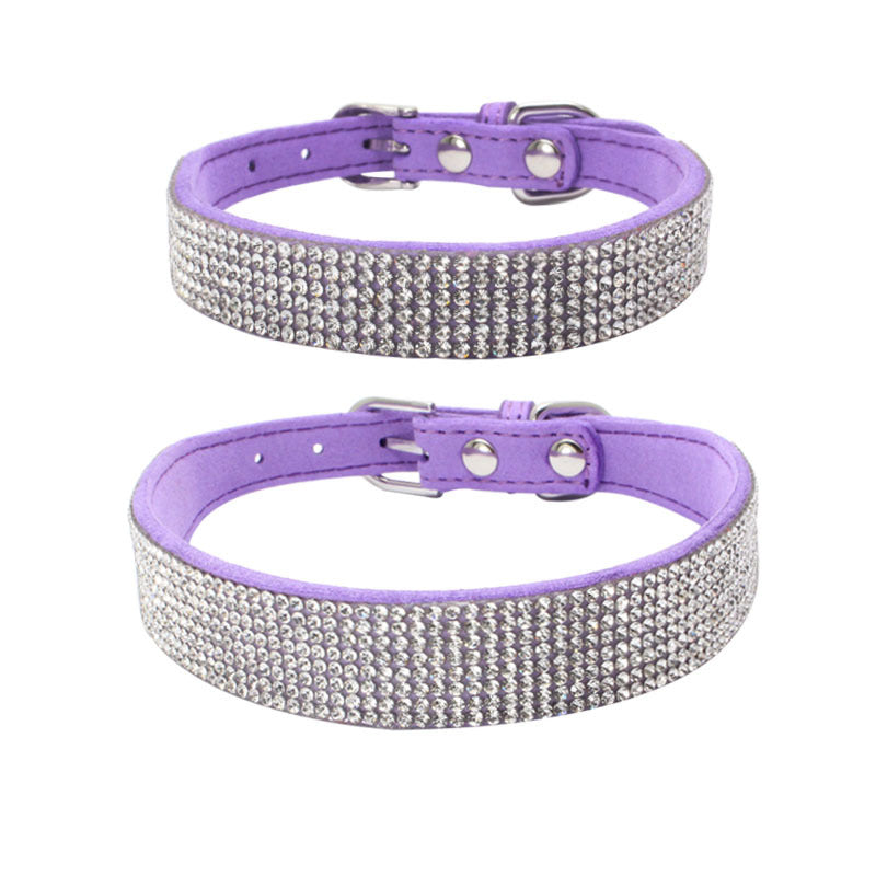 🐾 Adjustable Suede Leather Dog Collar & Leash Set