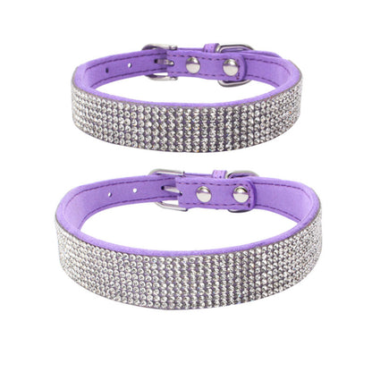 🐾 Adjustable Suede Leather Dog Collar & Leash Set