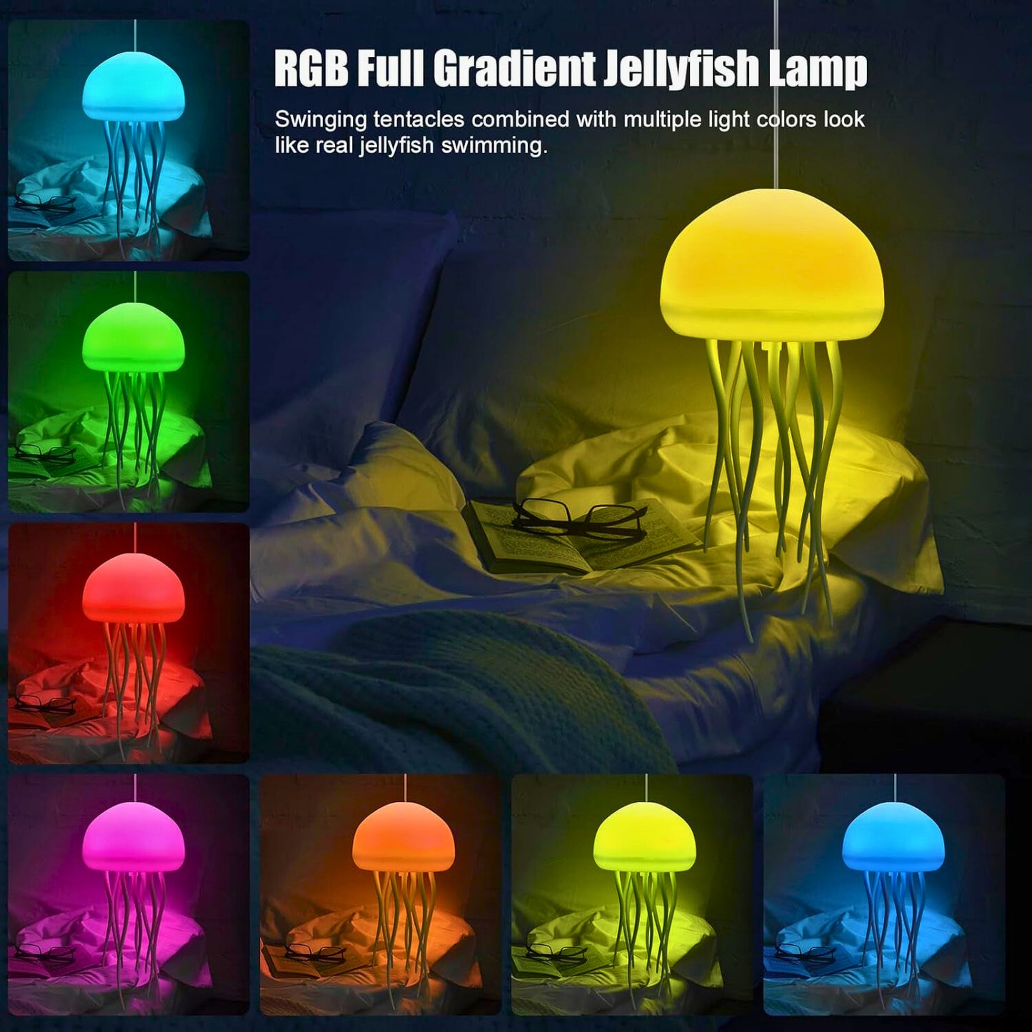 Jellyfish Night Light – LED Lamp with Voice Control - FAST & FREE US Shipping!