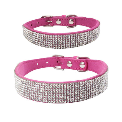 🐾 Adjustable Suede Leather Dog Collar & Leash Set