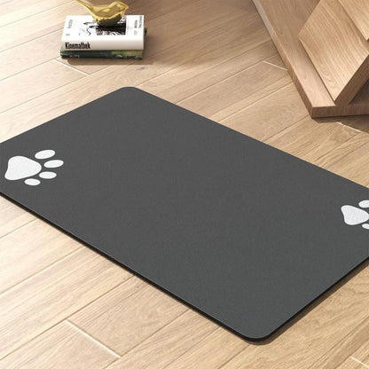 Absorbent Pet Feeding Mat – Quick-Dry Dog Mat for Food & Water Bowls, No-Stain, Non-Slip Mat for Messy Drinkers 