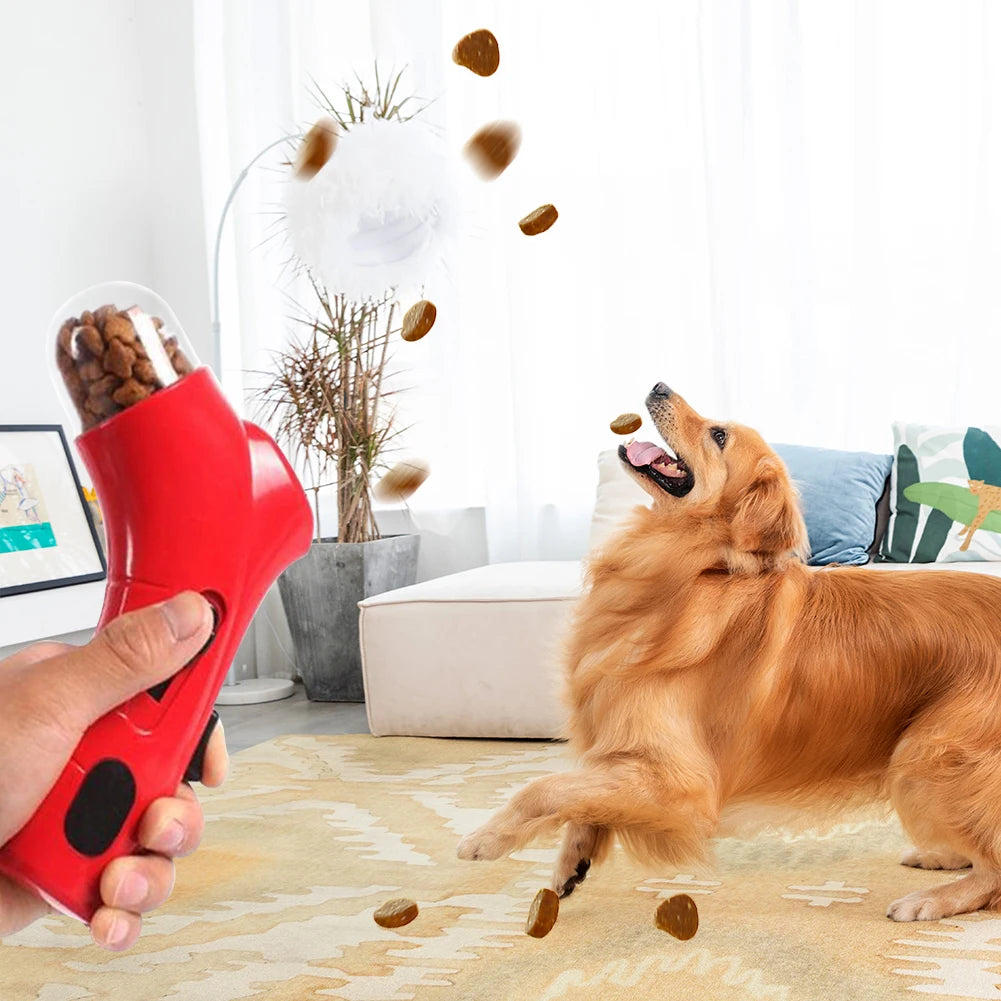 Interactive Dog Treat Launcher – Portable Snack Dispenser for Training & Play