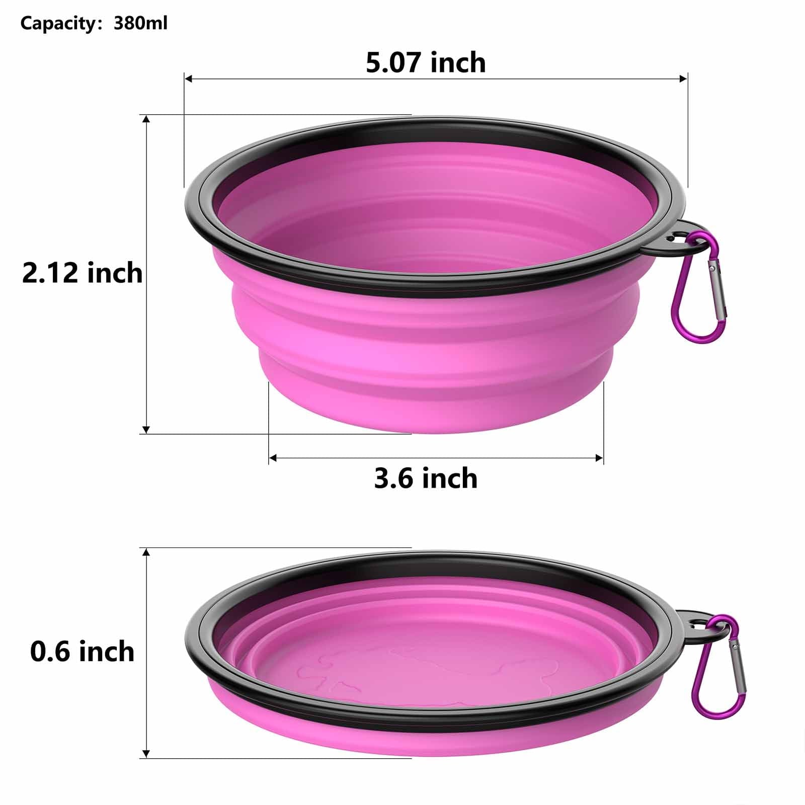 Travel Buddy Portable Dog Bowl Set 5 Pack - FAST & FREE US Shipping!