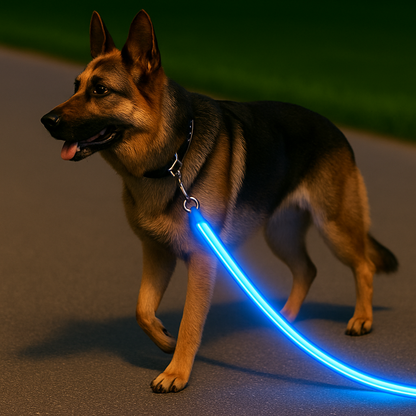 Glowing LED USB Rechargeable Dog Leash - Free Shipping