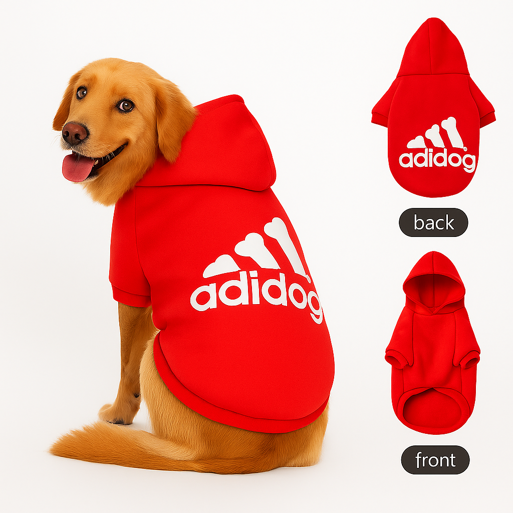 Adidog™ Soft Fleece Dog Hoodie (S–9XL) - FREE Shipping