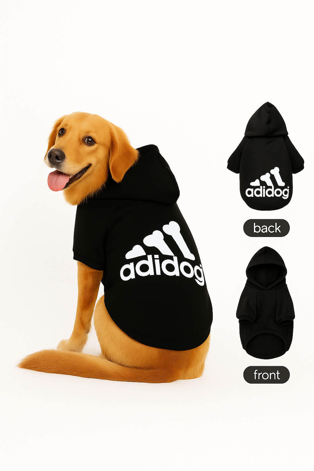 Adidog™ Soft Fleece Dog Hoodie (S–9XL) - FREE Shipping