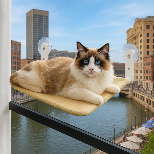 Purrch™ Window-Mounted Cat Hammock - FREE Shipping!