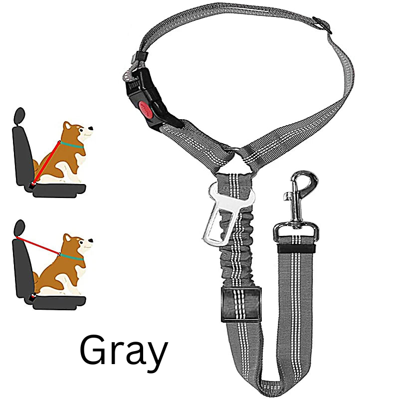 Reflective Pet Car Seat Belt – Adjustable Safety Leash for Dogs & Puppies - FAST & FREE US Shipping!