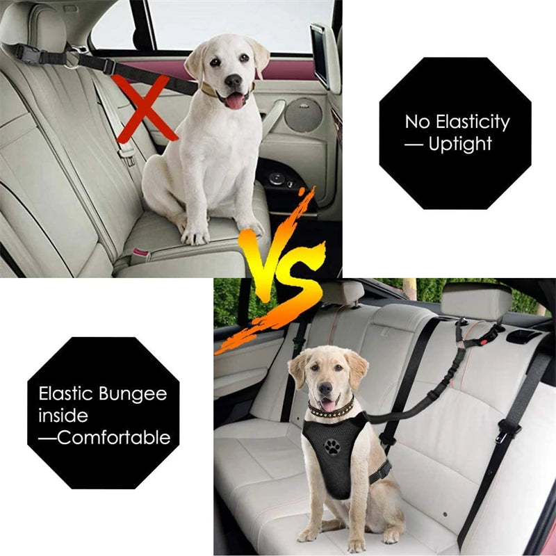 Reflective Pet Car Seat Belt – Adjustable Safety Leash for Dogs & Puppies - FAST & FREE US Shipping!