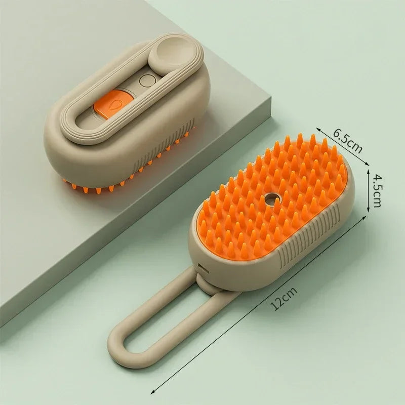 3-in-1 Pet Spray Massage Brush – Steam, Bathe & Groom in One!