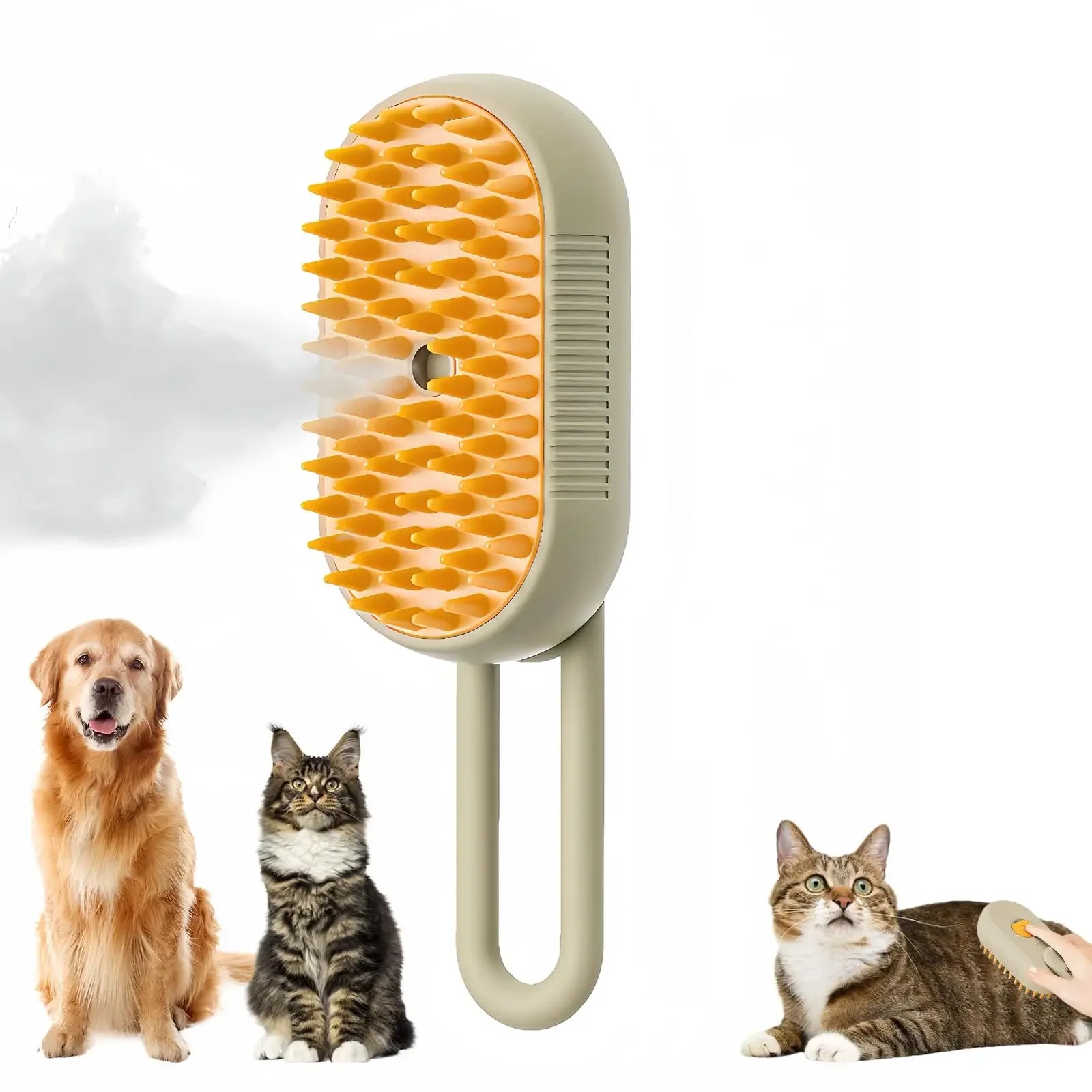 3-in-1 Pet Spray Massage Brush – Steam, Bathe & Groom in One!