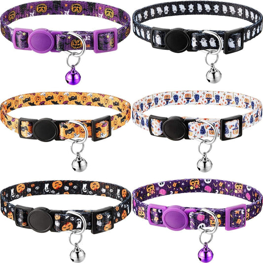 Spooky Whiskers™ Halloween Cat Collar with Safety Buckle & Bell - FREE Shipping!