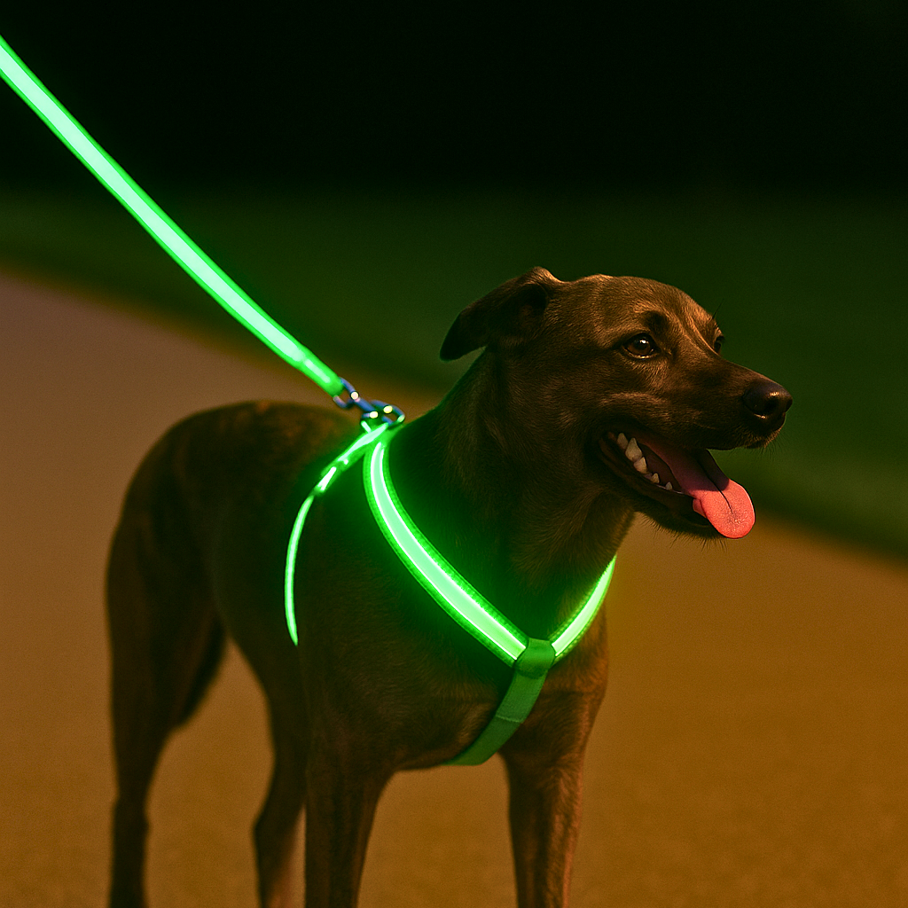 Glowing LED USB Rechargeable Dog Leash - Free Shipping