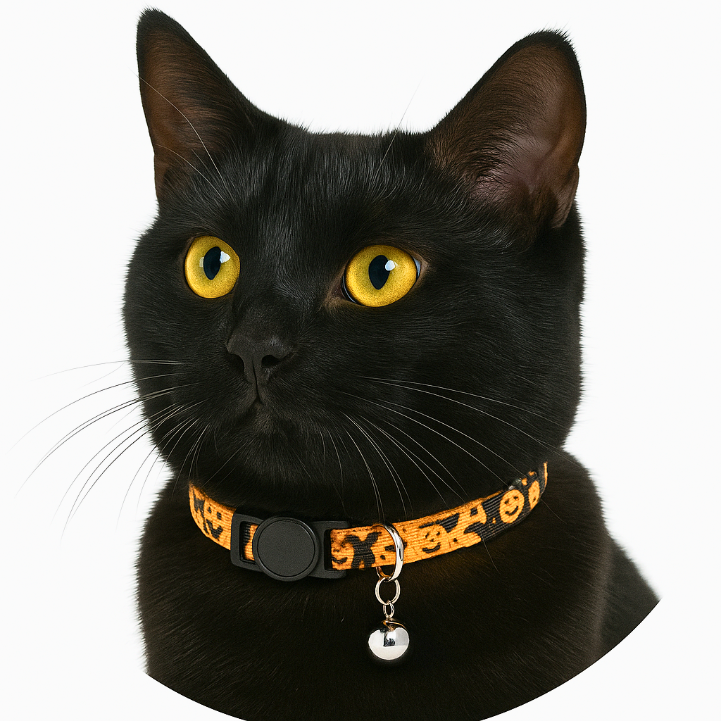 Spooky Whiskers™ Halloween Cat Collar with Safety Buckle & Bell - FREE Shipping!