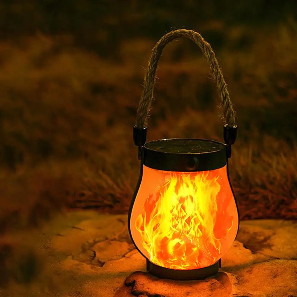 SolarGlow™ Flame Rope Rechargeable Lantern