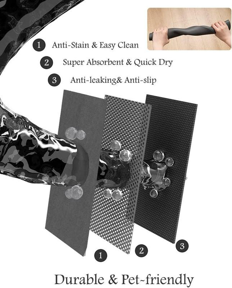 Absorbent Pet Feeding Mat – Quick-Dry Dog Mat for Food & Water Bowls, No-Stain, Non-Slip Mat for Messy Drinkers 
