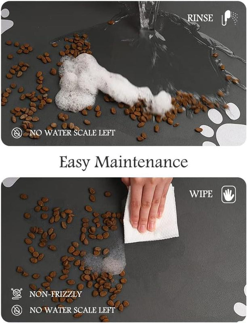 Absorbent Pet Feeding Mat – Quick-Dry Dog Mat for Food & Water Bowls, No-Stain, Non-Slip Mat for Messy Drinkers 