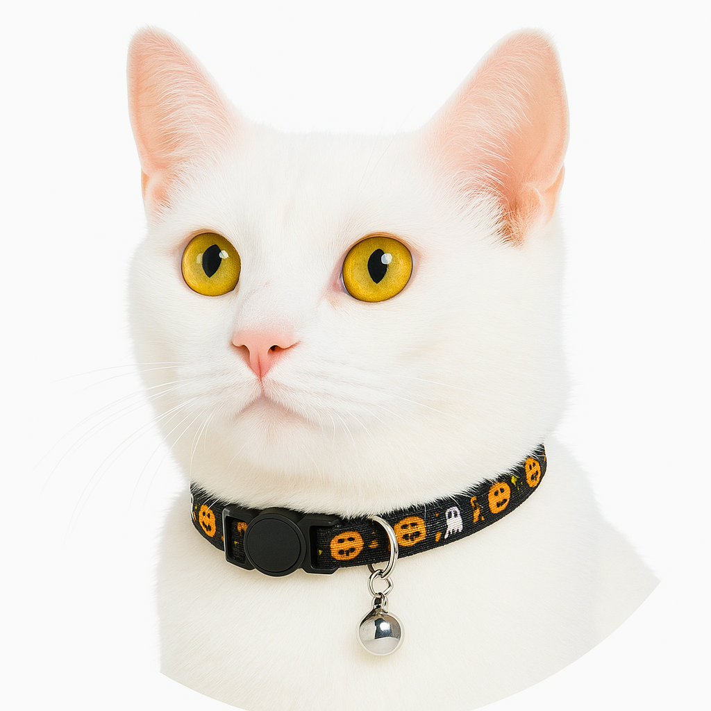 Spooky Whiskers™ Halloween Cat Collar with Safety Buckle & Bell - FREE Shipping!