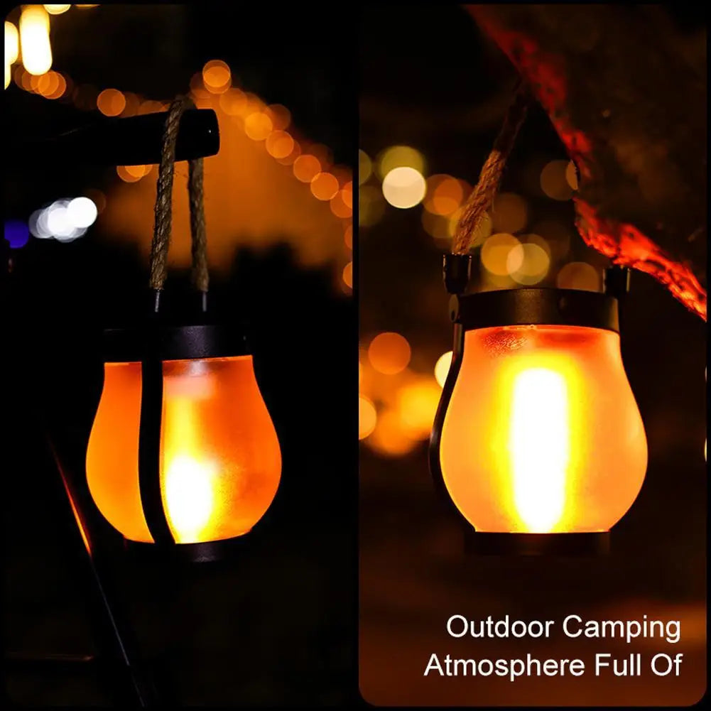 SolarGlow™ Flame Rope Rechargeable Lantern