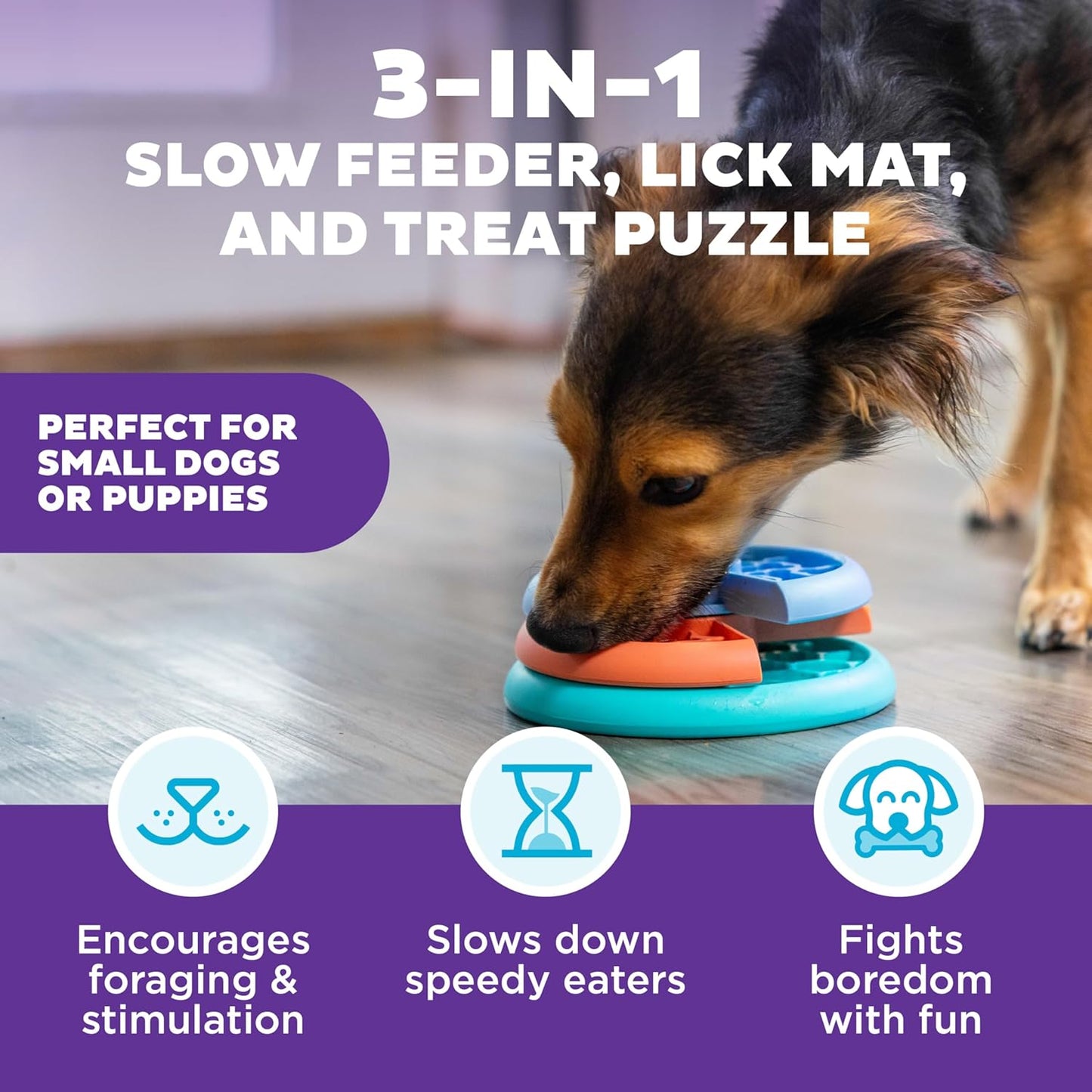  Lickin’ Layers Small 3-In-1 Dog Puzzle Feeder