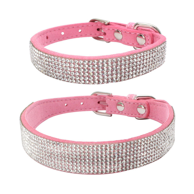 🐾 Adjustable Suede Leather Dog Collar & Leash Set
