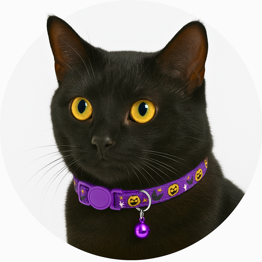 Spooky Whiskers™ Halloween Cat Collar with Safety Buckle & Bell - FREE Shipping!