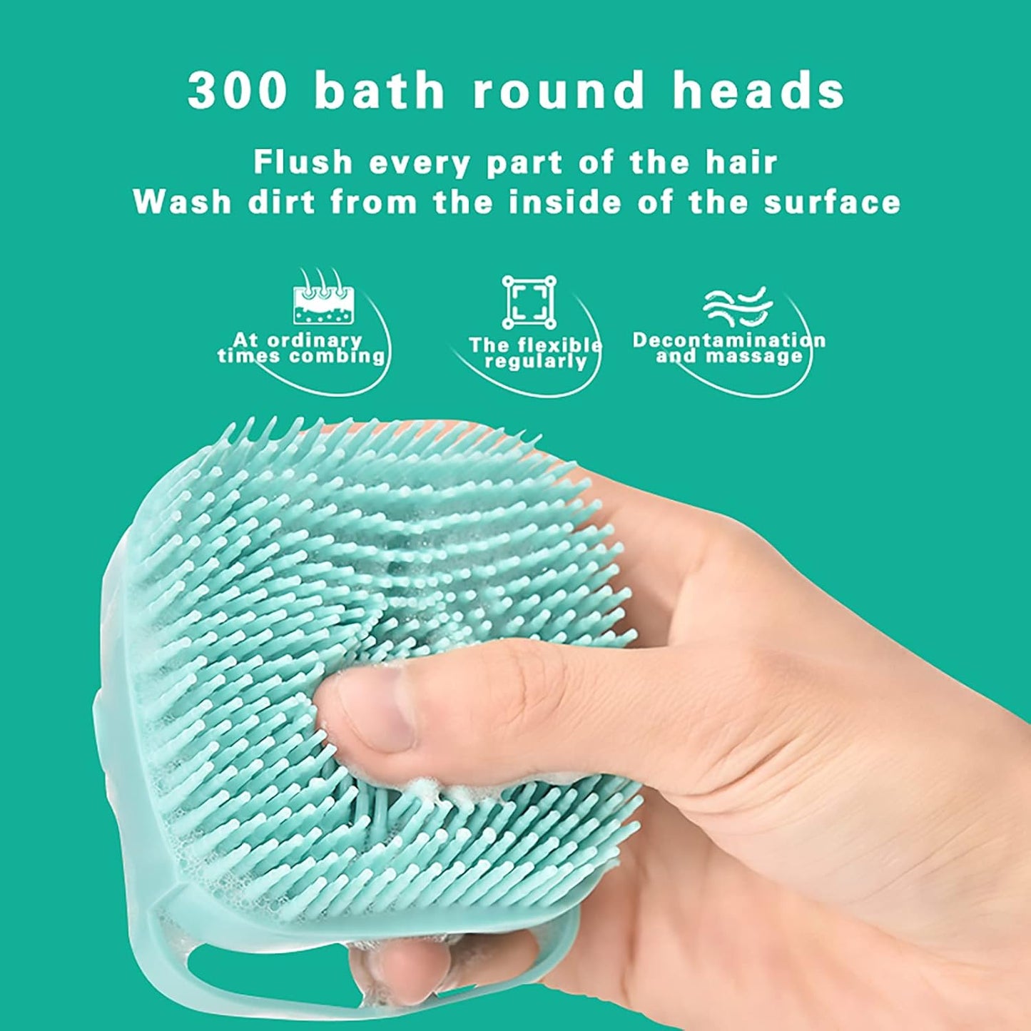 Soft Silicone Bath & Massage Brush for Dogs & Cats