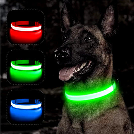 Glo Guard Led Luminous Dog Collar - FREE Shipping